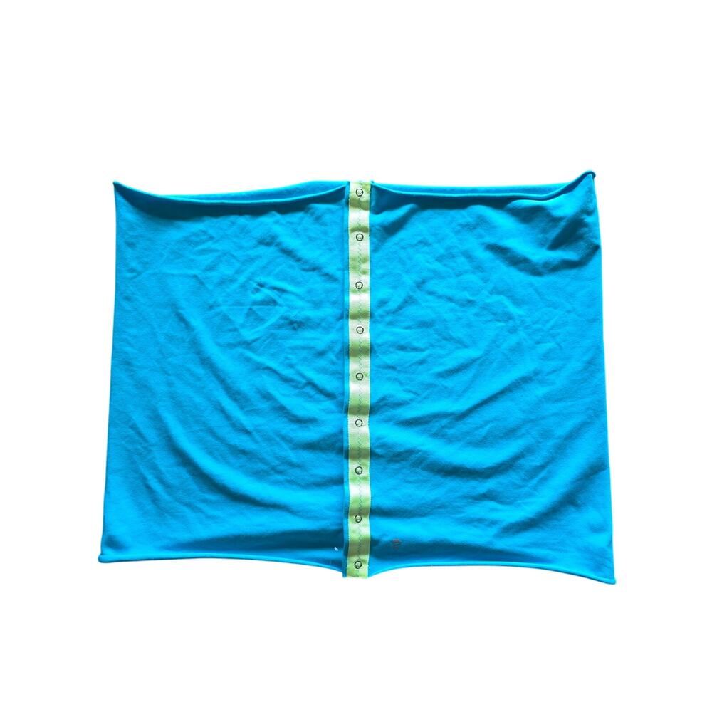 Lululemon Ivivva Athletica Village Chill Scarf‎ Wrap Turquoise Lime Green Girls
